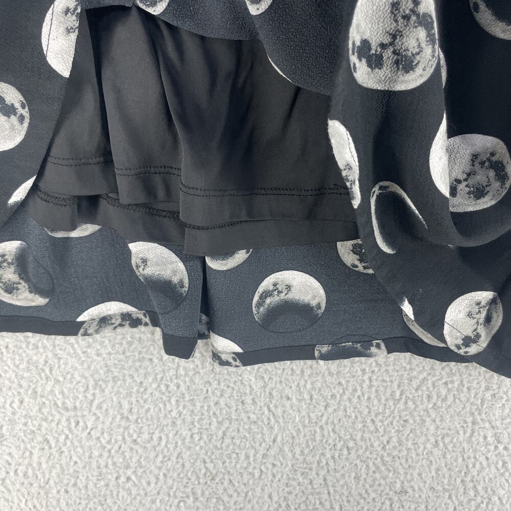 Hot Topic Suspender Skirt Womens Medium Black Moon Phases Adjustable Gothic Punk - Picture 6 of 9